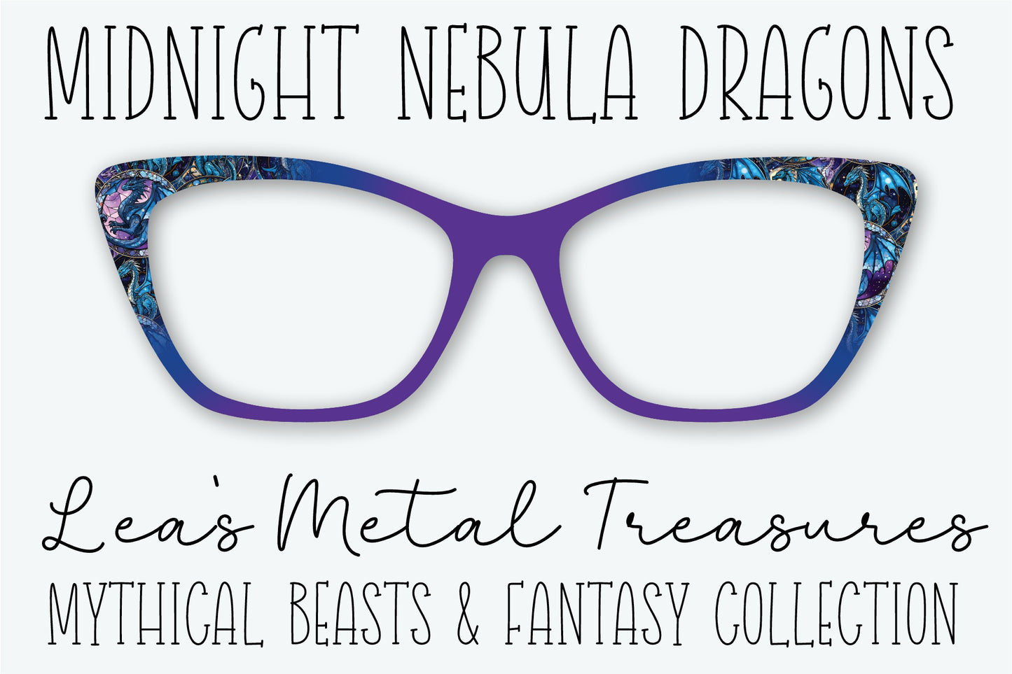 Midnight Nebula Dragons Eyewear Frame Toppers