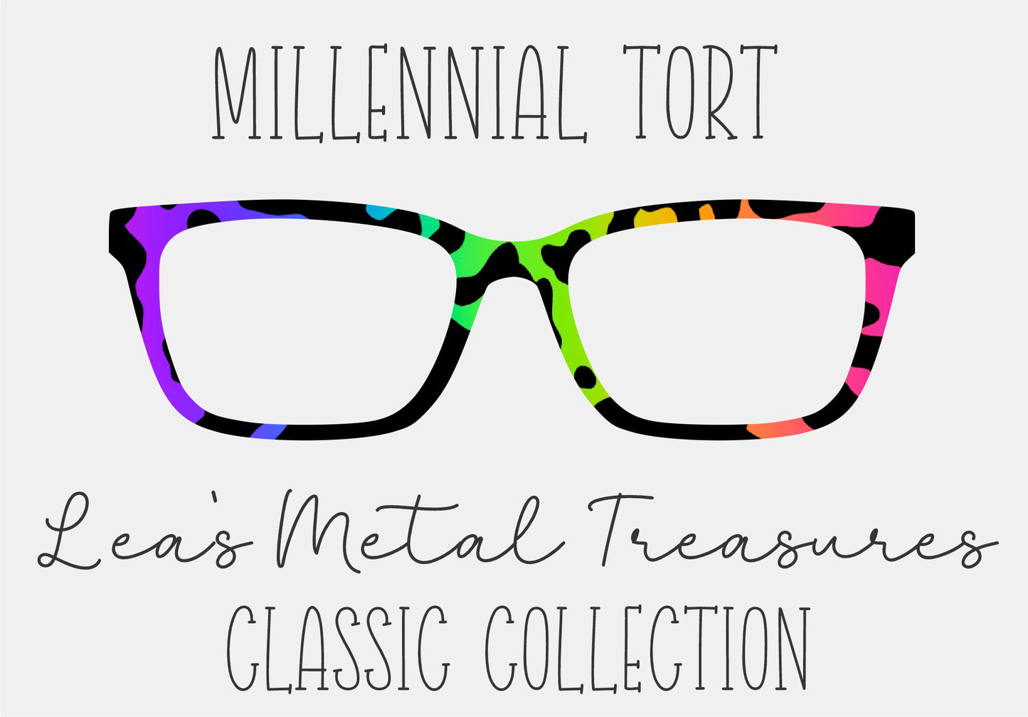MILLENNIAL TORT Printed Magnetic Eyeglasses Topper