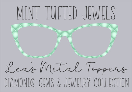 MINT TUFTED JEWELS Eyewear Frame Toppers COMES WITH MAGNETS
