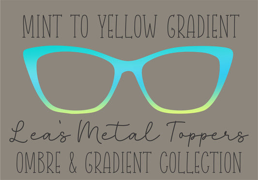 MINT TO YELLOW GRADIENT Eyewear Frame Toppers COMES WITH MAGNETS