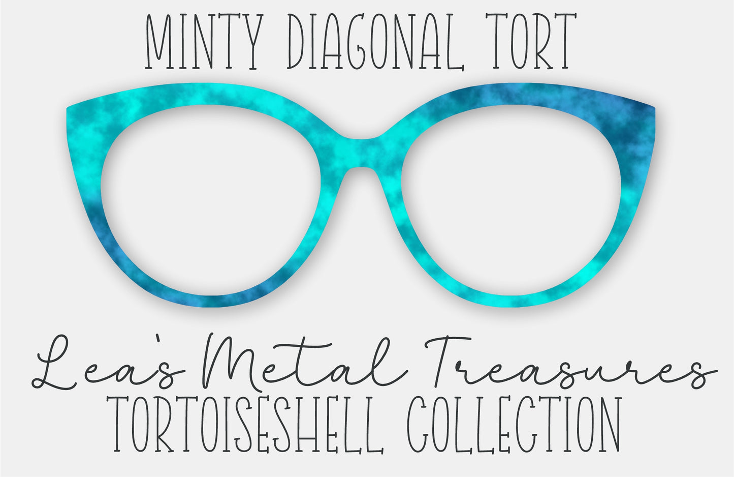 Minty Diagonal Tort • Magnetic Eyeglasses Toppers