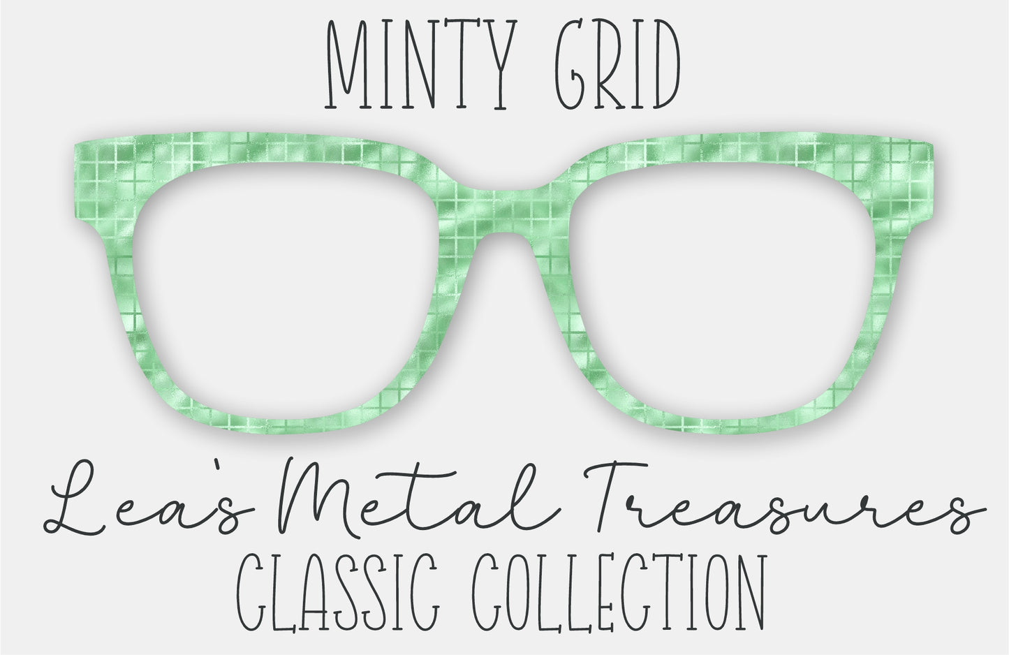 Minty Grid • Magnetic Eyeglasses Topper