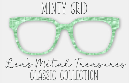 Minty Grid • Magnetic Eyeglasses Topper
