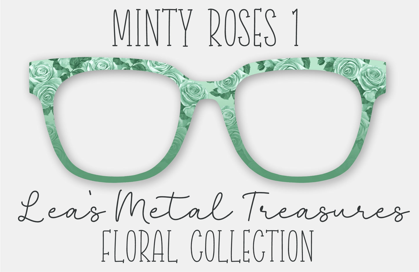 Minty Roses 1 • Magnetic Eyeglasses Topper