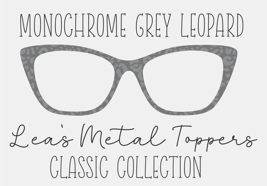 MONOCHROME GREY LEOPARD Eyewear Frame Toppers COMES WITH MAGNETS
