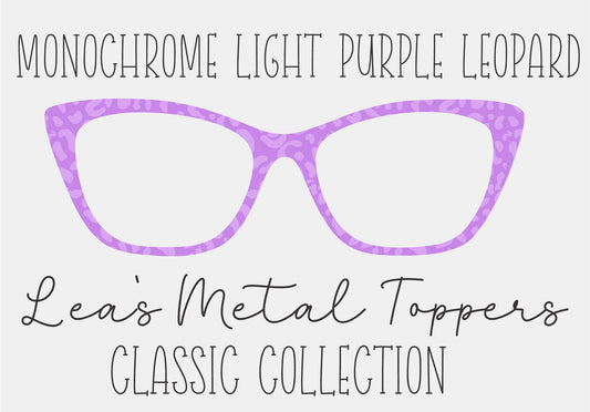 MONOCHROME LIGHT PURPLE LEOPARD Eyewear Frame Toppers COMES WITH MAGNETS
