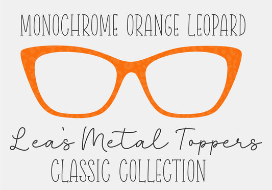 MONOCHROME ORANGE LEOPARD Eyewear Frame Toppers