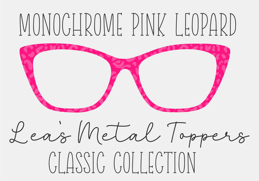 MONOCHROME PINK LEOPARD Eyewear Frame Toppers COMES WITH MAGNETS