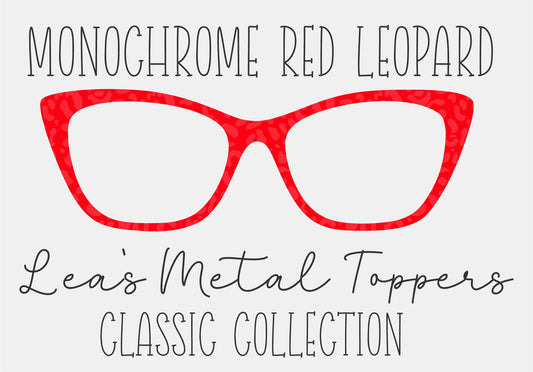 MONOCHROME RED LEOPARD Eyewear Frame Toppers COMES WITH MAGNETS