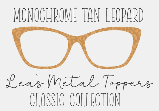 MONOCHROME TAN LEOPARD Eyewear Frame Toppers COMES WITH MAGNETS