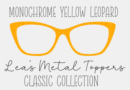 MONOCHROME YELLOW LEOPARD Eyewear Frame Toppers COMES WITH MAGNETS