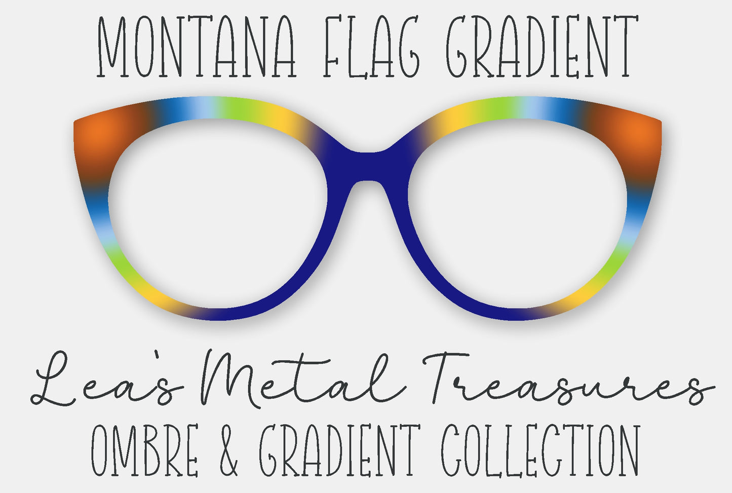 Montana Flag Gradient Eyewear Frame Toppers
