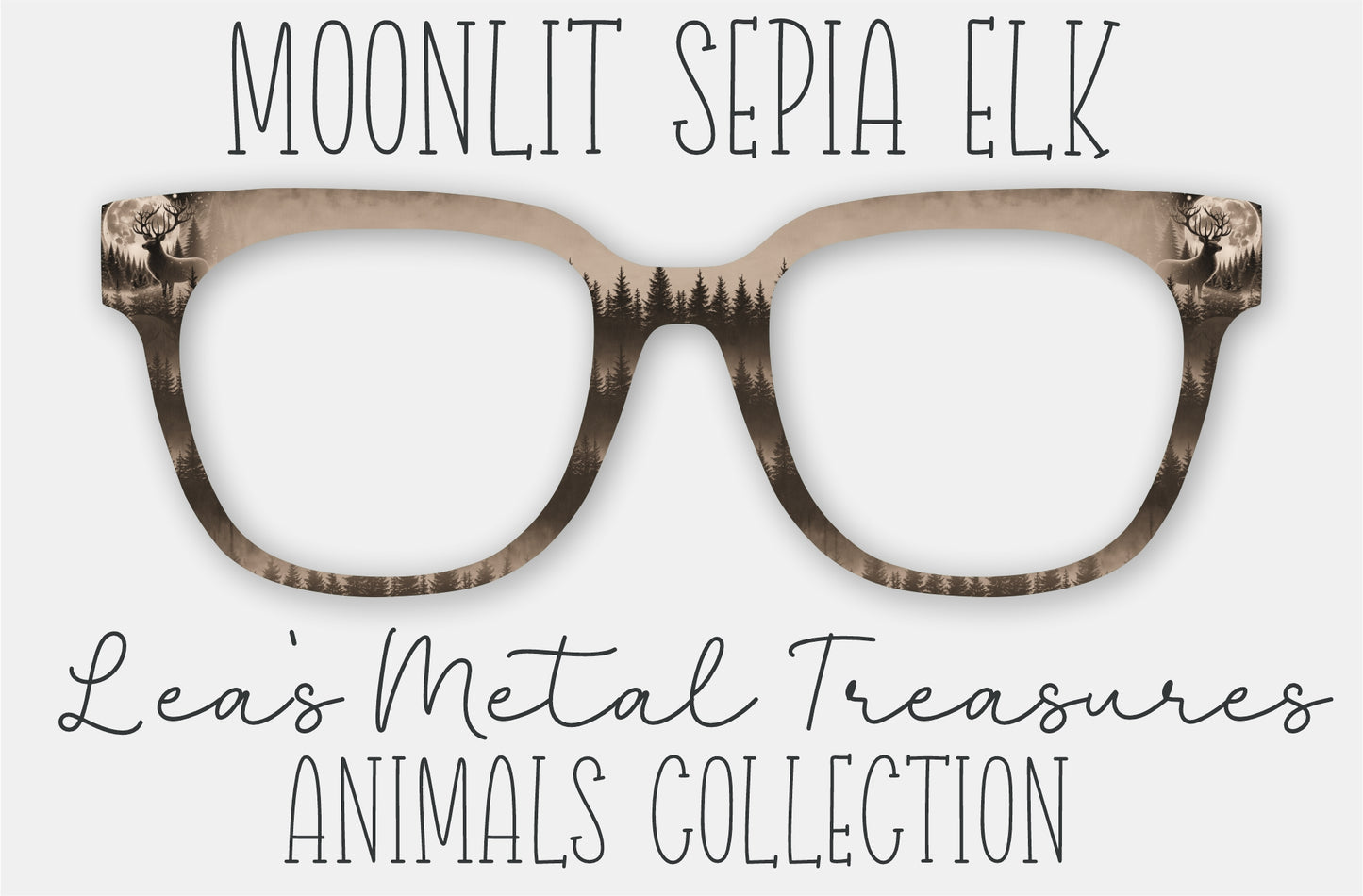 Moonlit Sepia Elk Eyewear Frame Toppers