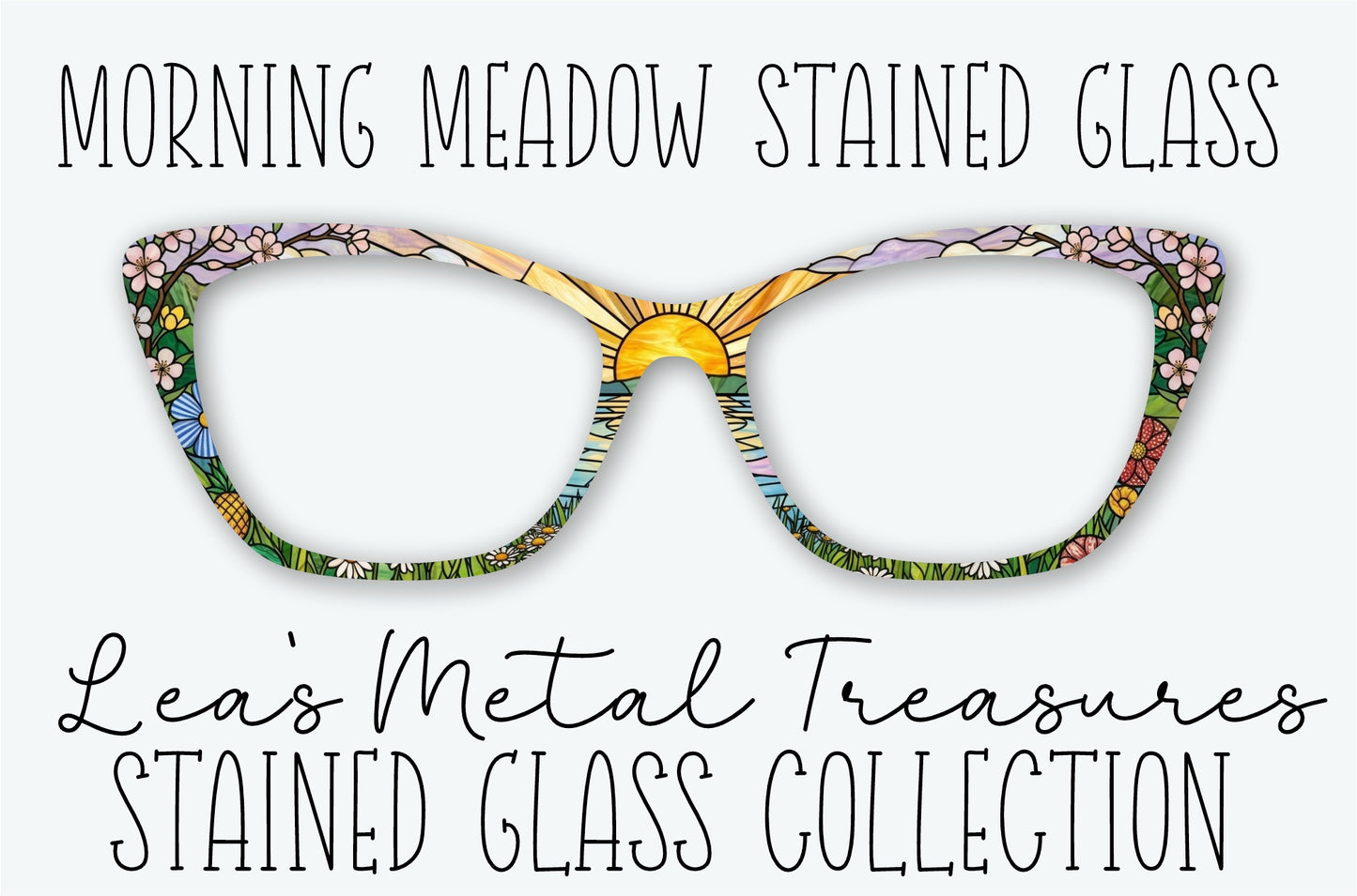 Morning Meadow Stained Glass Eyewear Frame Toppers