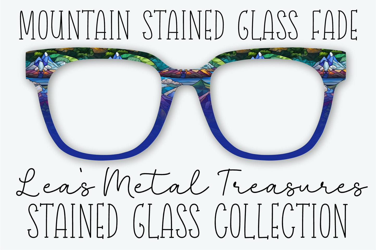 MOUNTAIN STAINED GLASS FADE Eyewear Frame Toppers