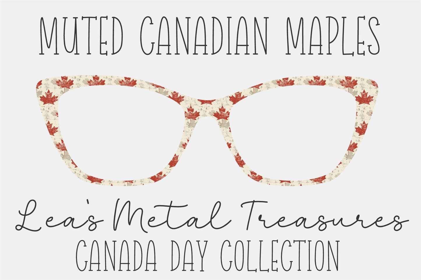 Muted Canadian Maples Eyewear Frame Toppers COMES WITH MAGNETS