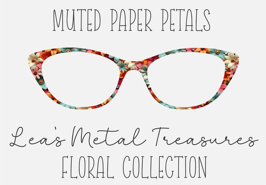 MUTED PAPER PETALS Eyewear Frame Toppers COMES WITH MAGNETS