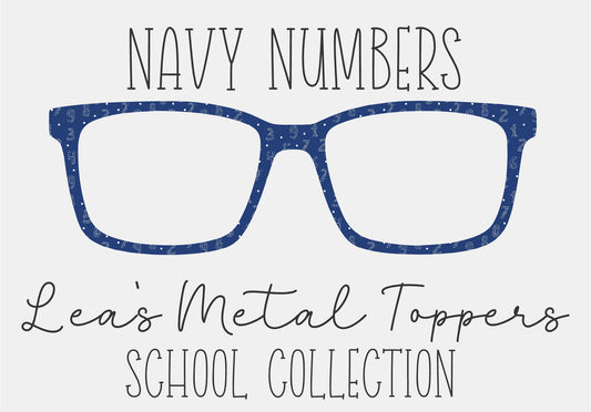 NAVY NUMBERS Eyewear Frame Toppers COMES WITH MAGNETS