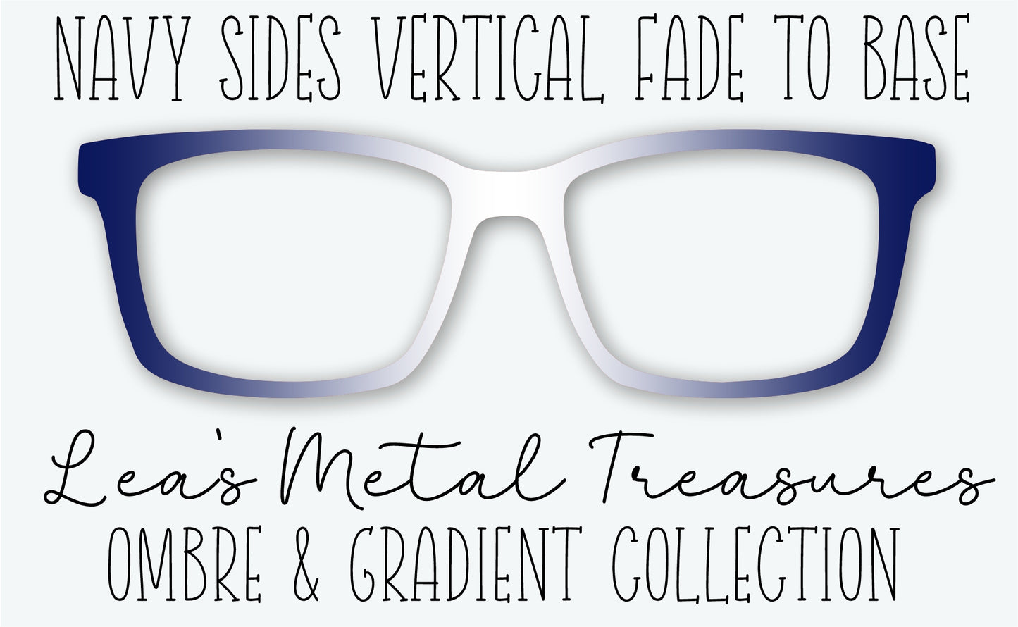 Navy Sides Vertical Fade to Base Eyewear Frame Toppers