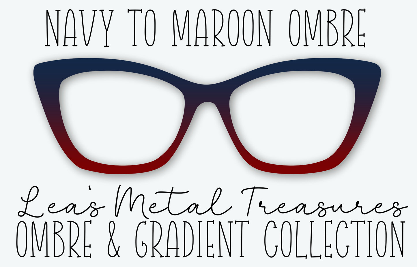 Navy to Maroon Ombre Eyewear Frame Toppers