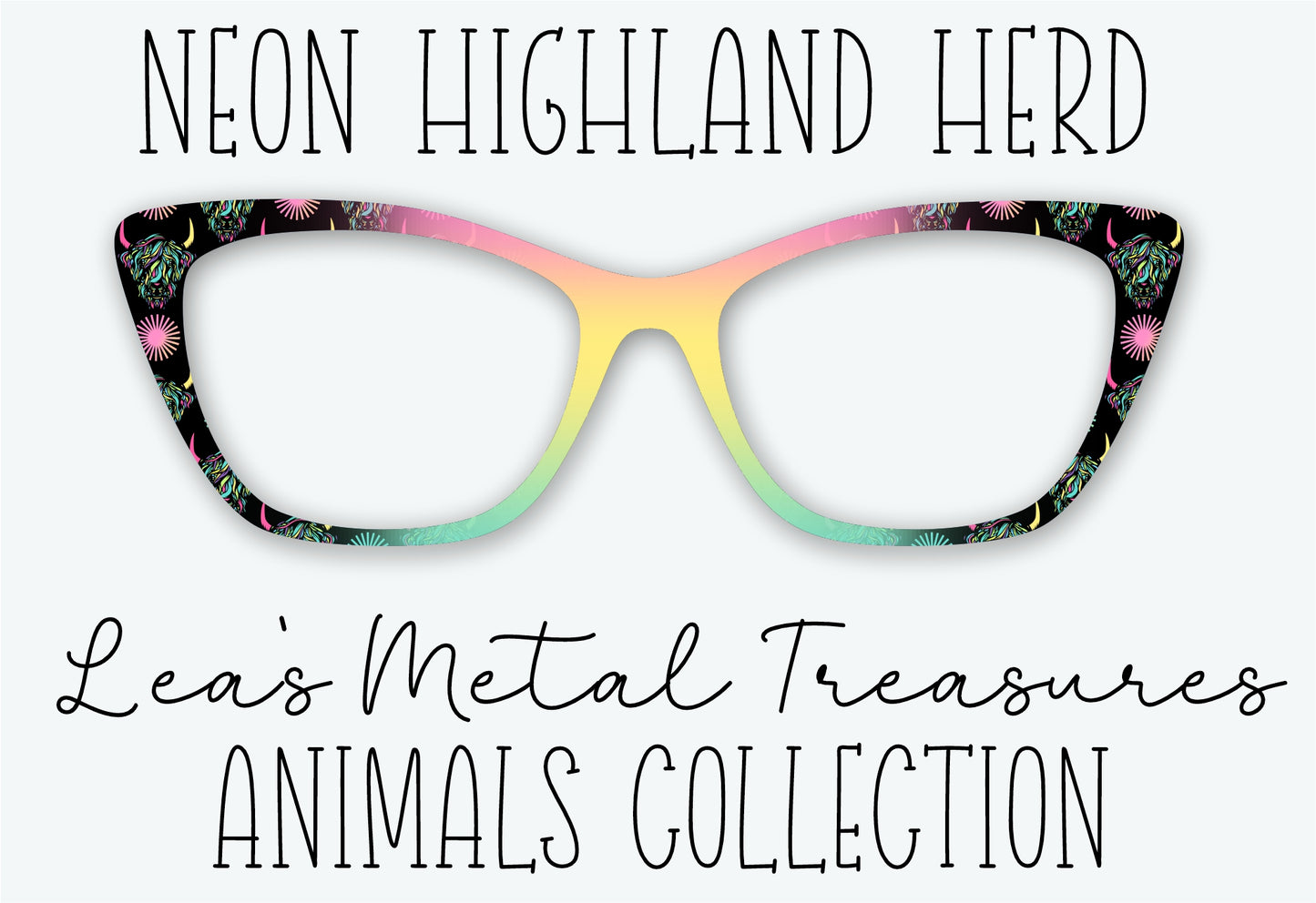 NEON HIGHLAND HERD Eyewear Frame Toppers