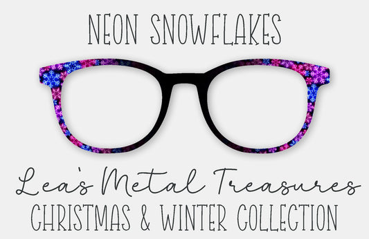 Neon Snowflakes • Magnetic Eyewear Frame Toppers