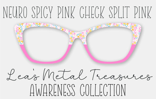 Neuro Spicy Pink Check Split Pink Eyewear Frame Toppers