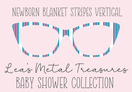 Newborn Blanket Stripes Vertical Toppers COMES WITH MAGNETS