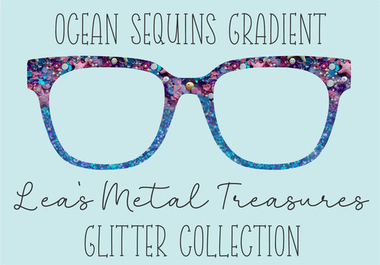 OCEANS SEQUIN GRADIENT Eyewear Frame Toppers COMES WITH MAGNETS