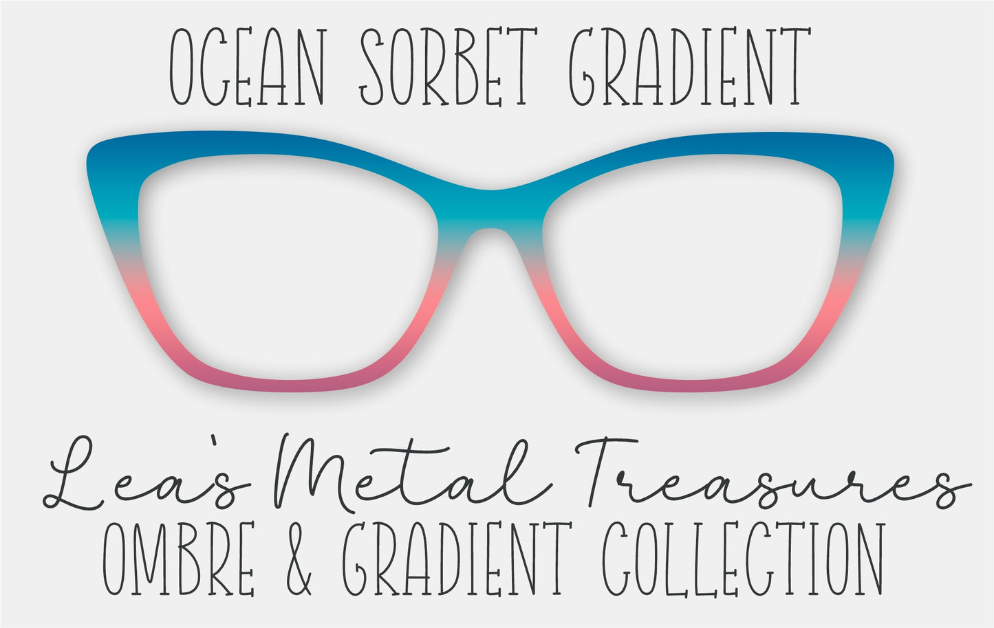 Ocean Sorbet Gradient Eyewear Frame Toppers