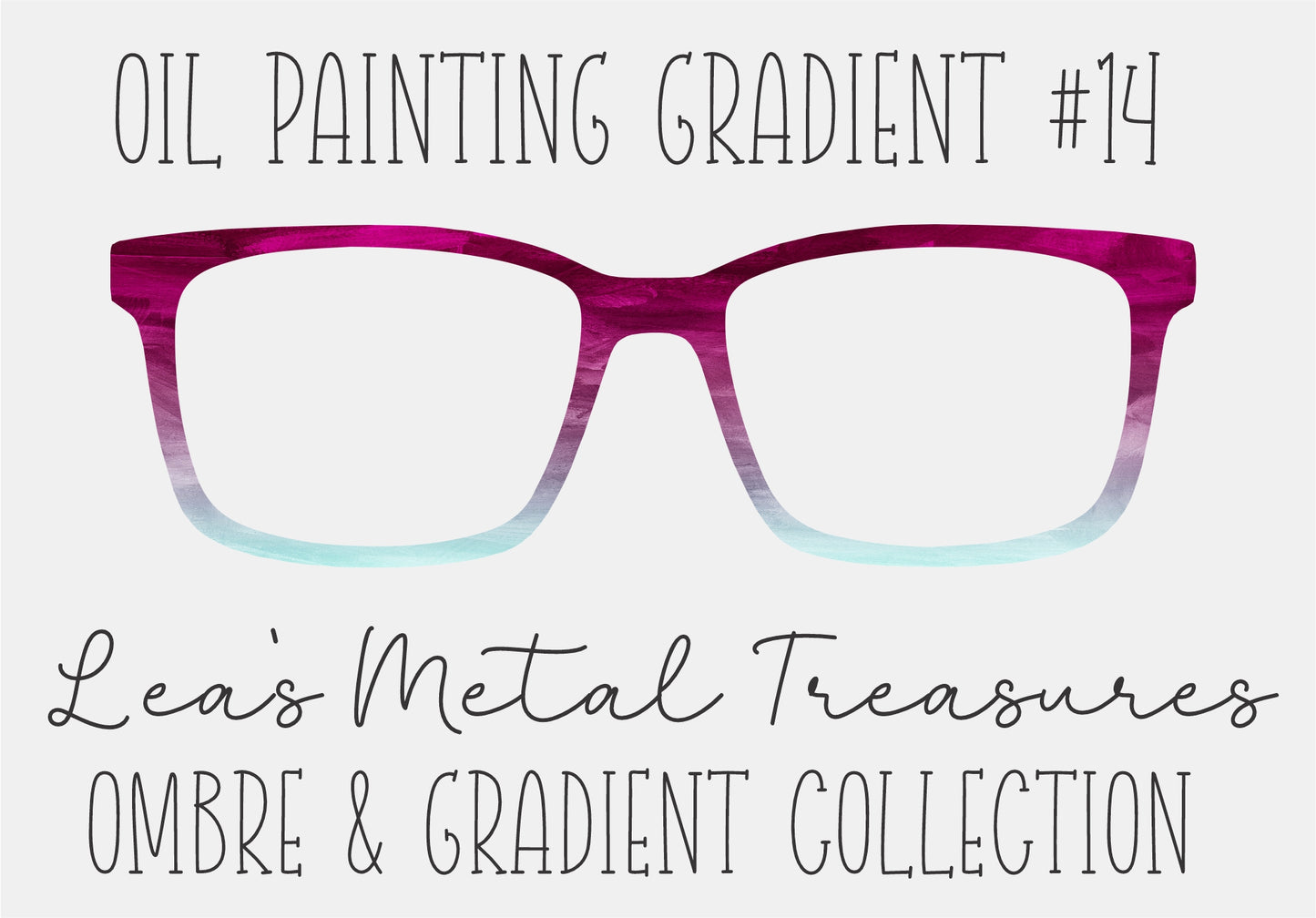 OIL PAINTING GRADIENT 14Eyewear Frame Toppers COMES WITH MAGNETS