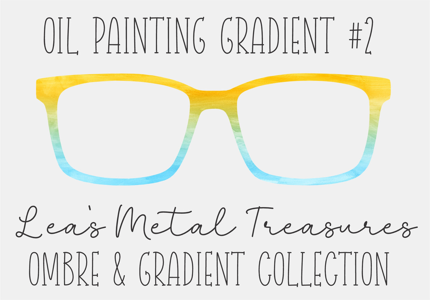 OIL PAINTING GRADIENT 2 Eyewear Frame Toppers COMES WITH MAGNETS