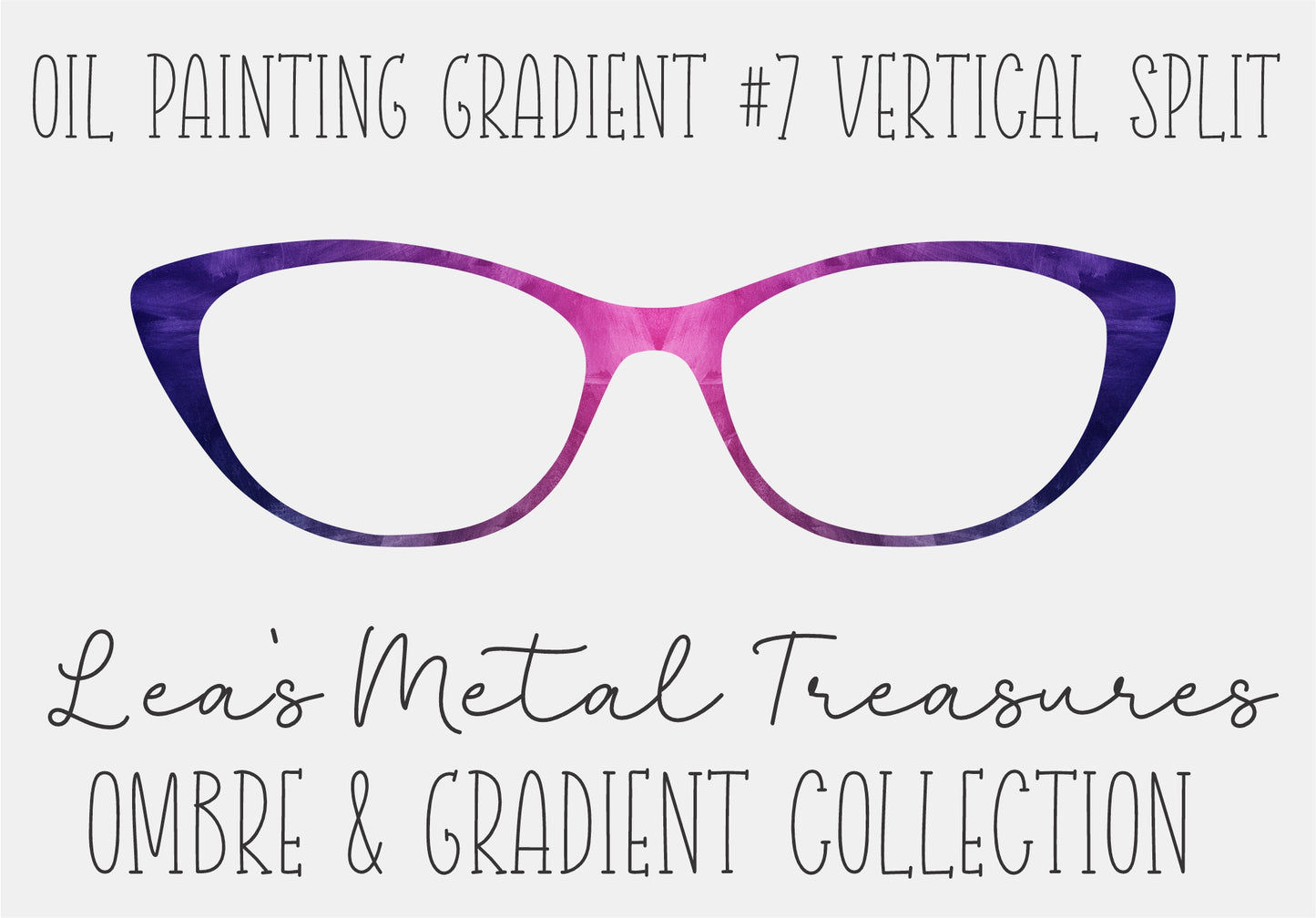 OIL PAINTING GRADIENT 7 VERTICAL STRIPE Eyewear Frame Toppers COMES WITH MAGNETS