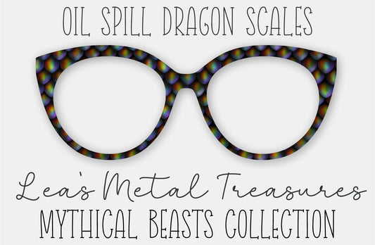 Oil Spill Dragon Scales Eyewear Frame Toppers