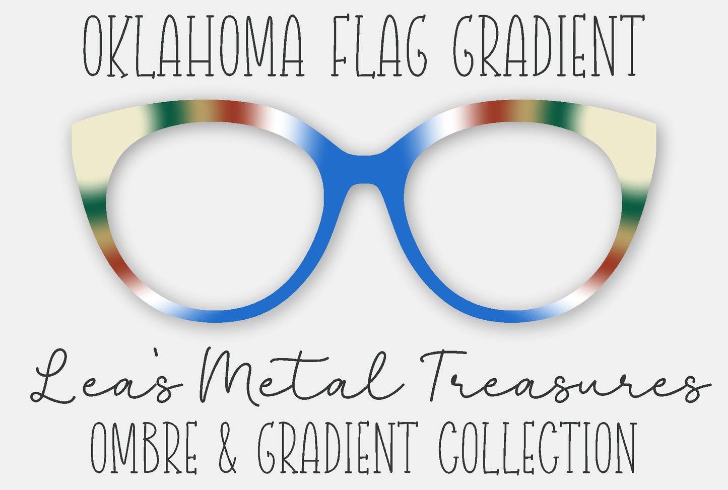 Oklahoma Flag Gradient Eyewear Frame Toppers