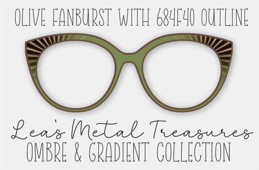 Olive Fanburst with 684F4O Eyewear Frame Toppers