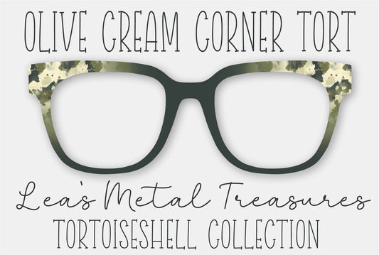 Olive Cream Corner Tort Eyewear Frame Toppers COMES WITH MAGNETS