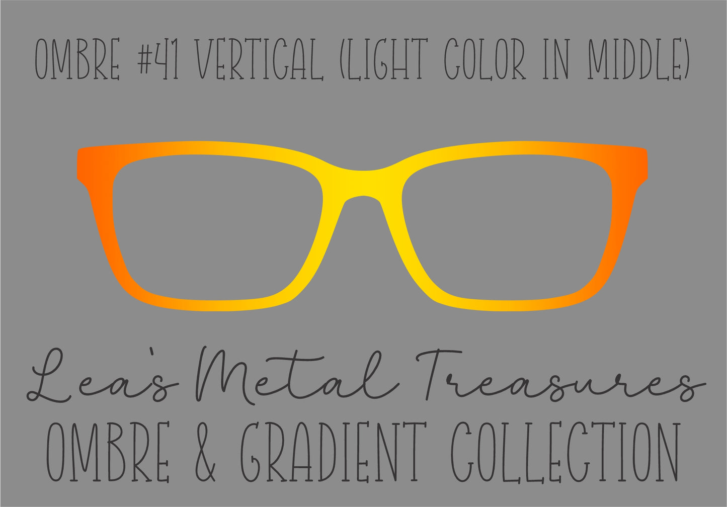 Ombre 41 Vertical (Light color in the middle) TOPPER COMES WITH MAGNETS