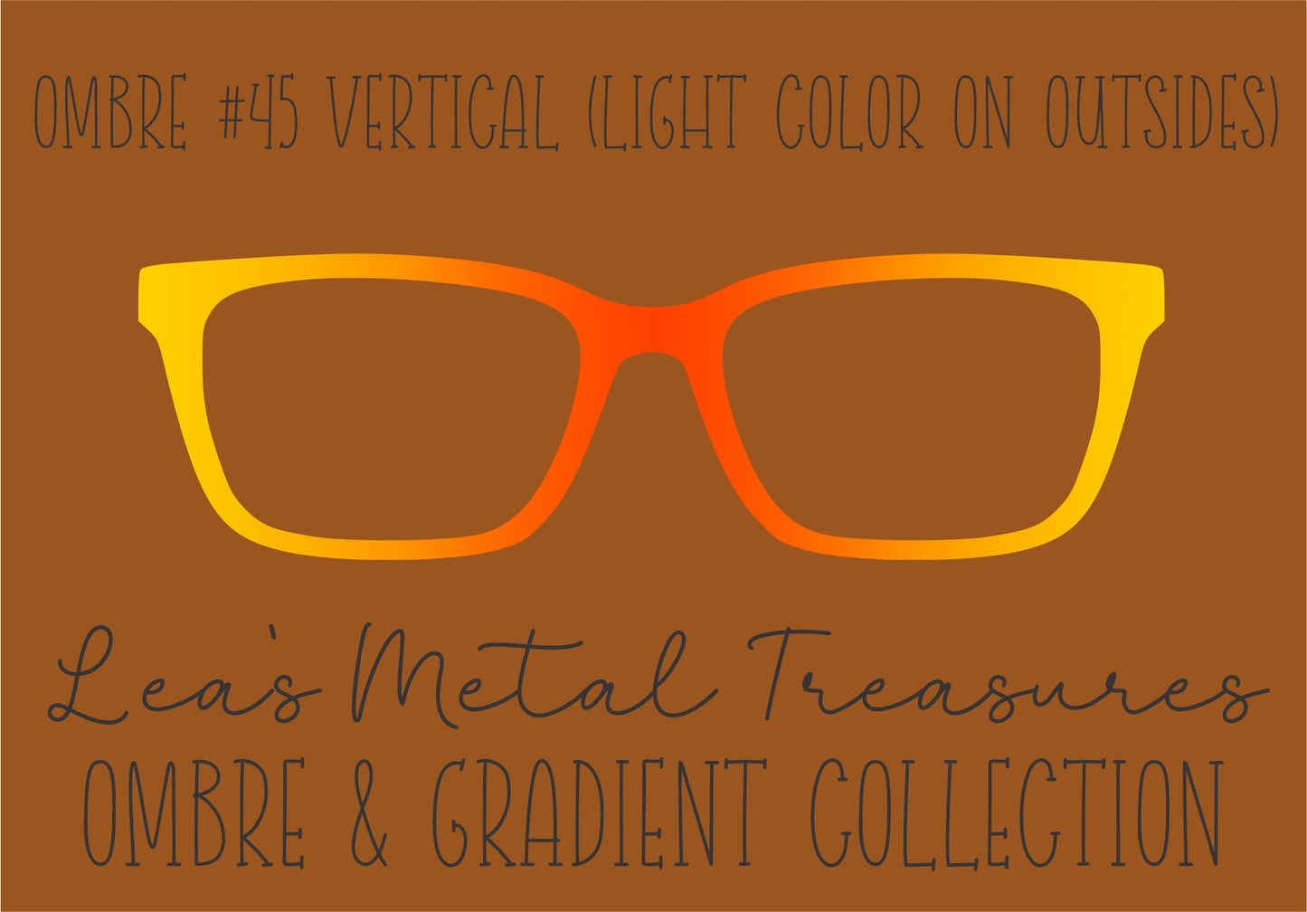 OMBRE 45 VERTICAL LIGHT COLOR ON OUTSIDES Eyewear Toppers COMES WITH MAGNETS