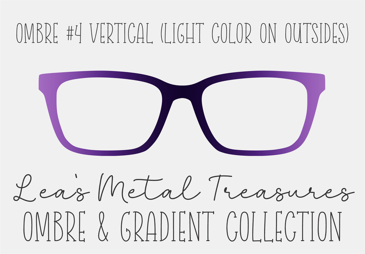 OMBRE 4 VERTICAL LIGHT COLOR ON OUTSIDES Eyewear Toppers COMES WITH MAGNETS