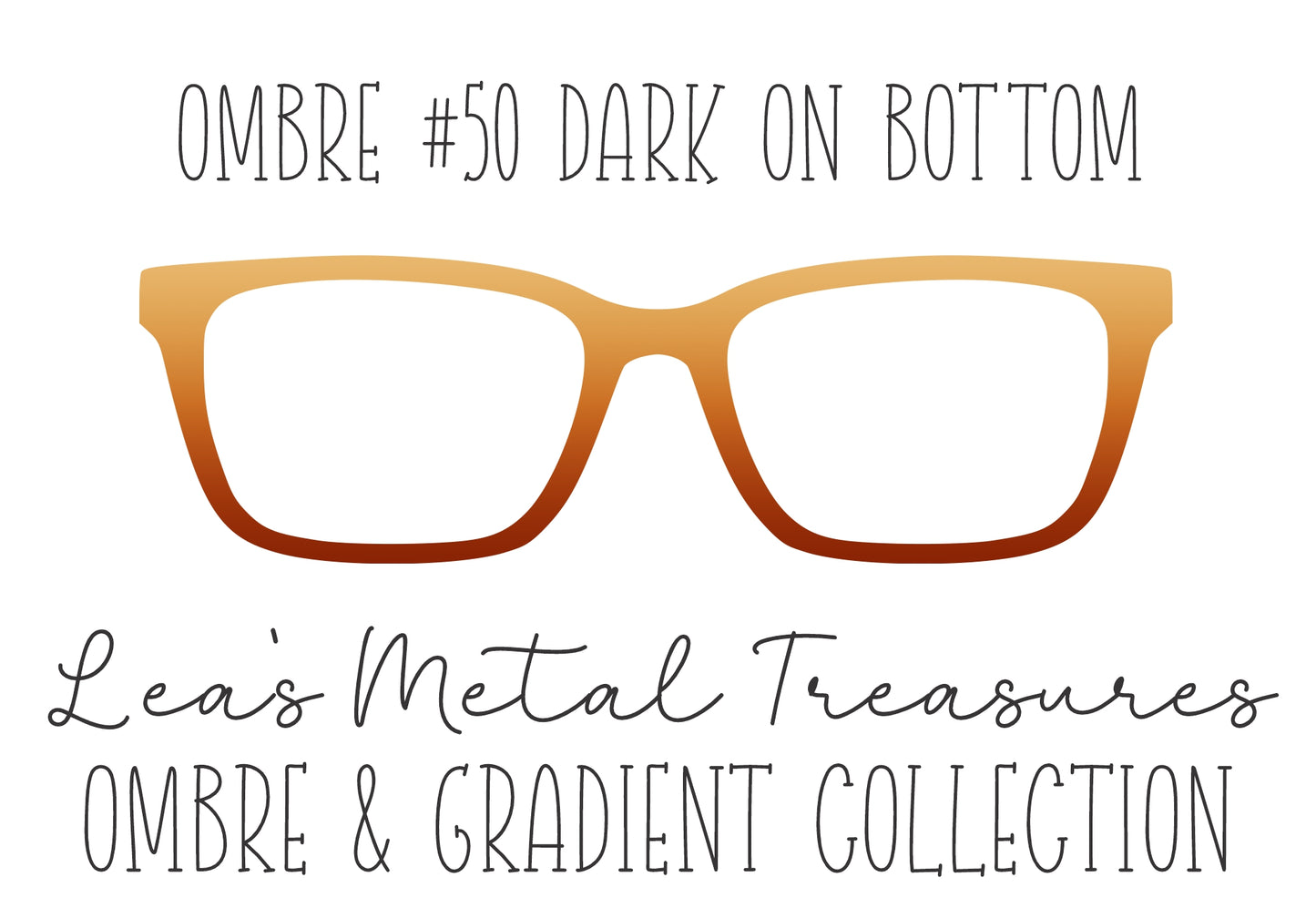 OMBRE 50 DARK ON BOTTOM Eyewear Toppers COMES WITH MAGNETS