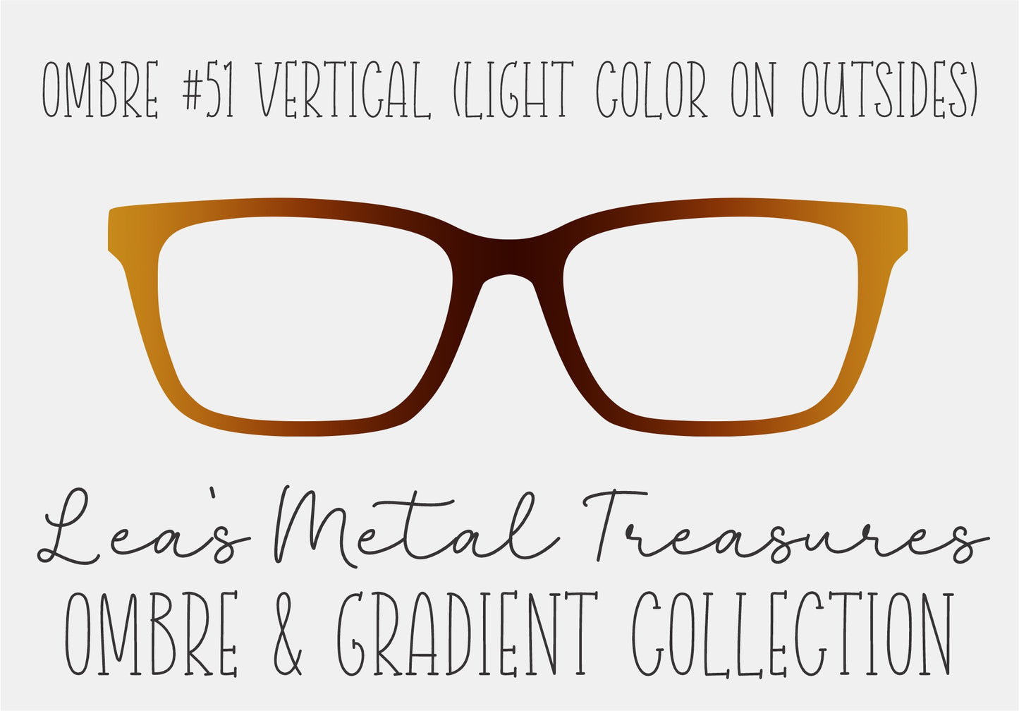 OMBRE 51 VERTICAL LIGHT COLOR ON OUTSIDES Eyewear Toppers COMES WITH MAGNETS
