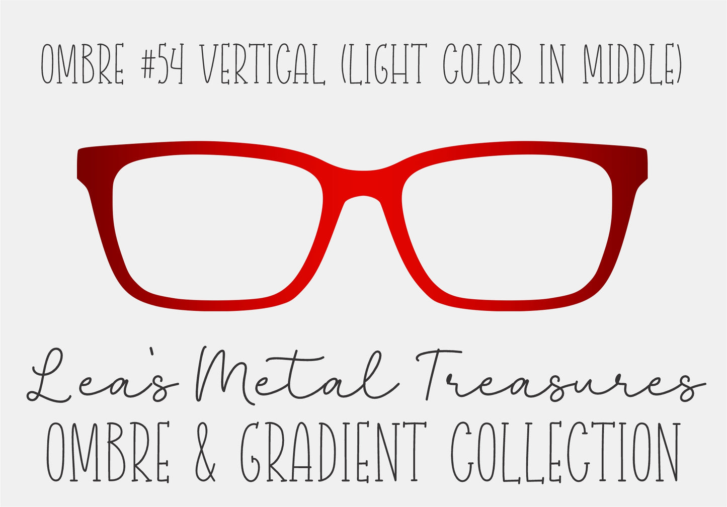 Ombre 54 Vertical (Light color in the middle) TOPPER COMES WITH MAGNETS
