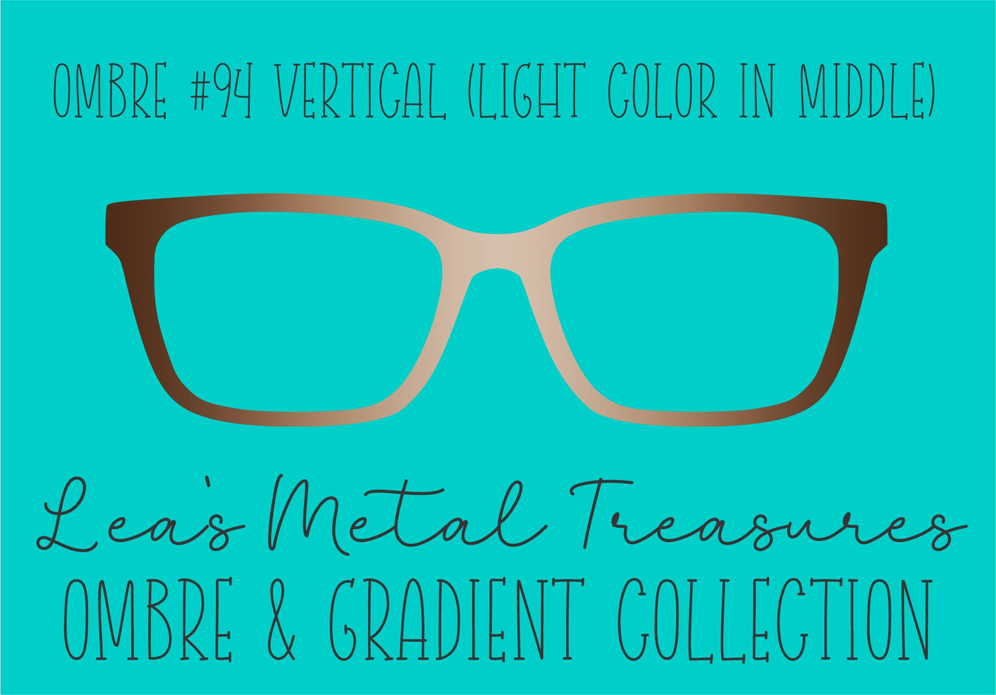 Ombre 94 Vertical (Light color in the middle) TOPPER COMES WITH MAGNETS