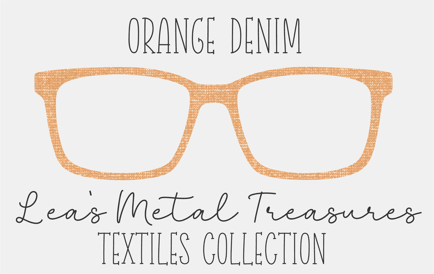Orange Denim Printed Magnetic Eyeglasses Topper
