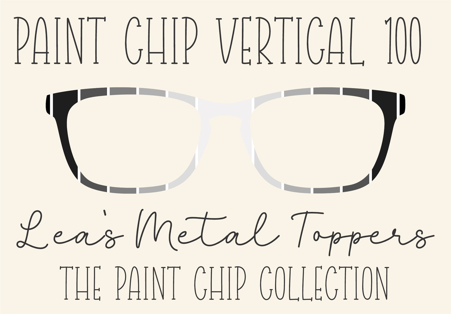 PAINT CHIP VERTICAL 100 Eyewear Frame Toppers COMES WITH MAGNETS