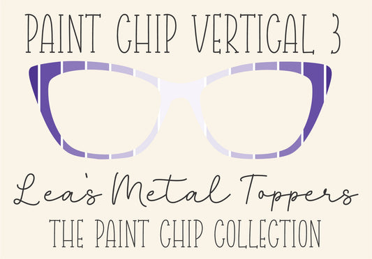 PAINT CHIP VERTICAL 3 Eyewear Frame Toppers COMES WITH MAGNETS
