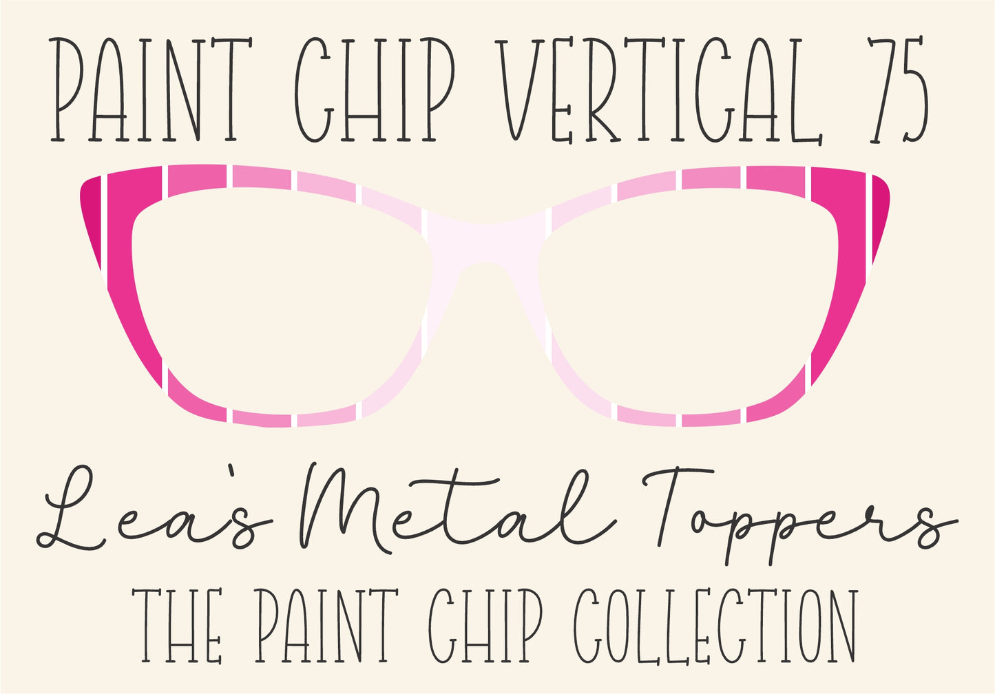 PAINT CHIP VERTICAL 75 Eyewear Frame Toppers COMES WITH MAGNETS