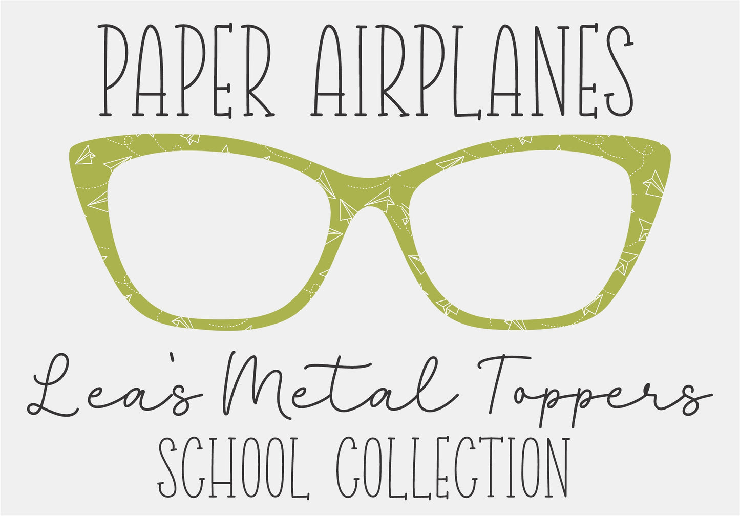 PAPER AIRPLANES Eyewear Frame Toppers COMES WITH MAGNETS