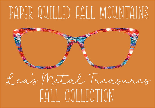 PAPER QUILLED FALL MOUNTAINS Eyewear Frame Toppers COMES WITH MAGNETS